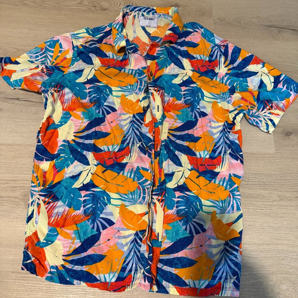 Old Navy Tropical Button Down Shirt